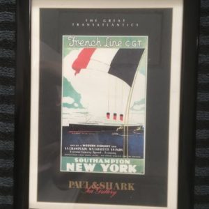 PAUL & SHARK SEA GALLERY PRINT THE GREAT TRANSATLANTICS FRENCH LINE C.G.T.