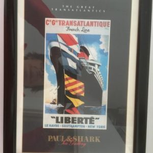 PAUL & SHARK SEA GALLERY PRINT THE GREAT TRANSATLANTICS CIE GLE TRANSATLANTIQUE FRENCH LINE