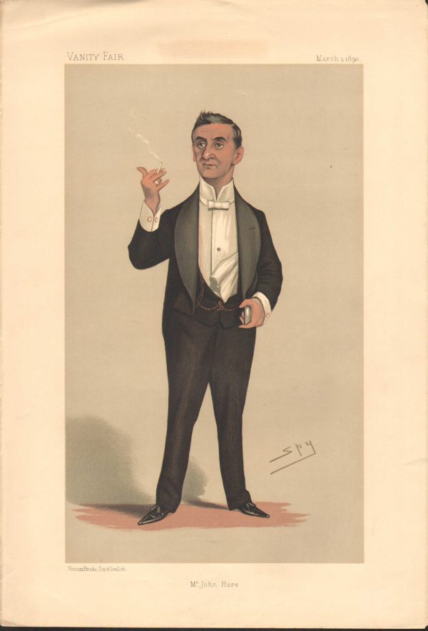 ORIGINAL VANITY FAIR PRINT MR JOHN HARE MARCH 1 1890