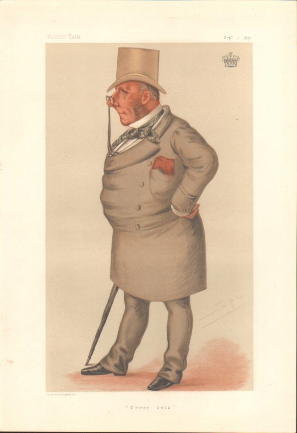 ORIGINAL VANITY FAIR PRINT SEPT 1 1877 VISCOUNT FALMOUTH