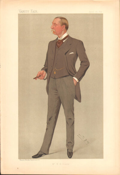 A Victorian-era man in formal attire posing with a cigar.
