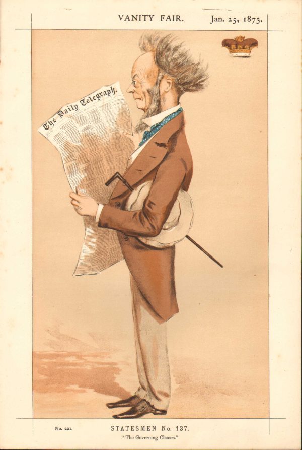 ORIGINAL VANITY FAIR PRINT DUKE OF BUCCLEUCH & QUEENSBURY JAN 25 1873
