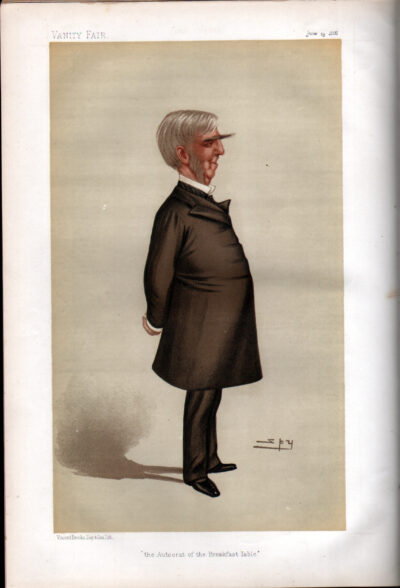 Victorian-era man in formal attire with hands behind his back.