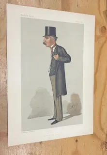 ORIGINAL VANITY FAIR PRINT Mar 26 1887 "The Rule of the Road at Sea" COLOMB, John Charles Ready, Captain